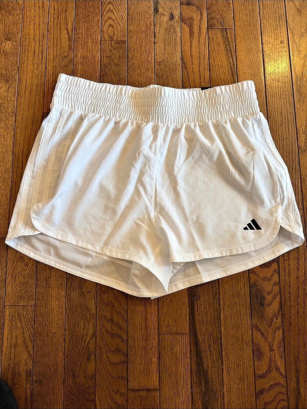 adidas Pacer WVN High Shorts Athletic White Large